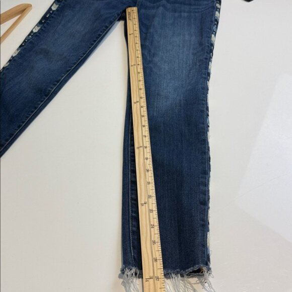 Anthropologie Driftwood Jackie embroidered high-rise skinny jeans Size 28 - Picture 8 of 9